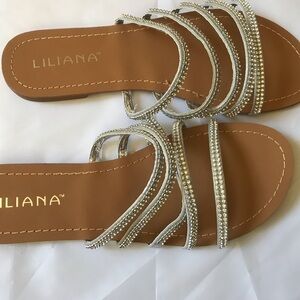 Liliana Silver Bling Sandals.